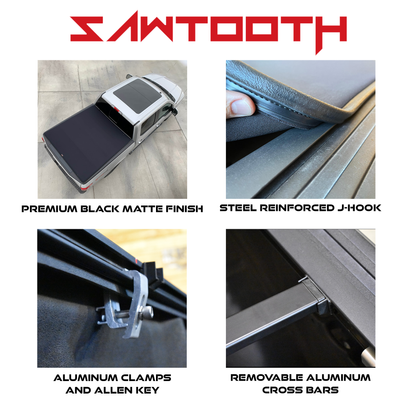 Sawtooth product with features highlighted on a white background