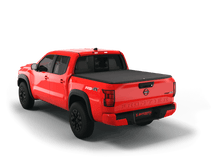 Load image into Gallery viewer, Red 2024 Nissan Frontier 5&#39; Bed with flat Sawtooth Stretch expandable tonneau cover

