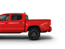Load image into Gallery viewer, Red 2013 Toyota Tacoma 5&#39; Bed with Sawtooth Stretch expandable tonneau cover laying flat

